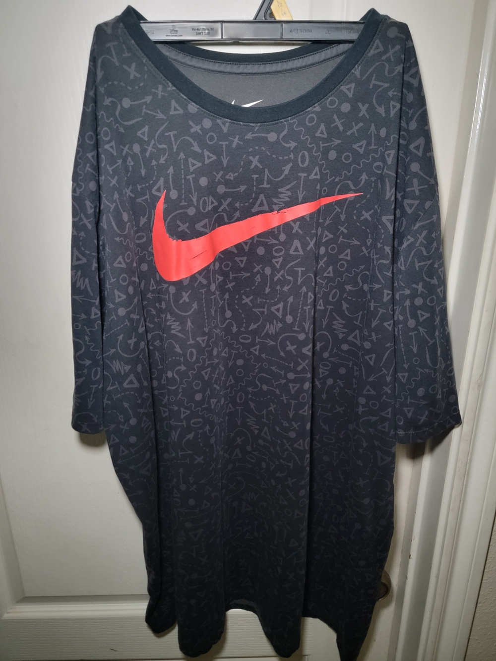 Nike Black Dri-FIT Tee with Red Logo